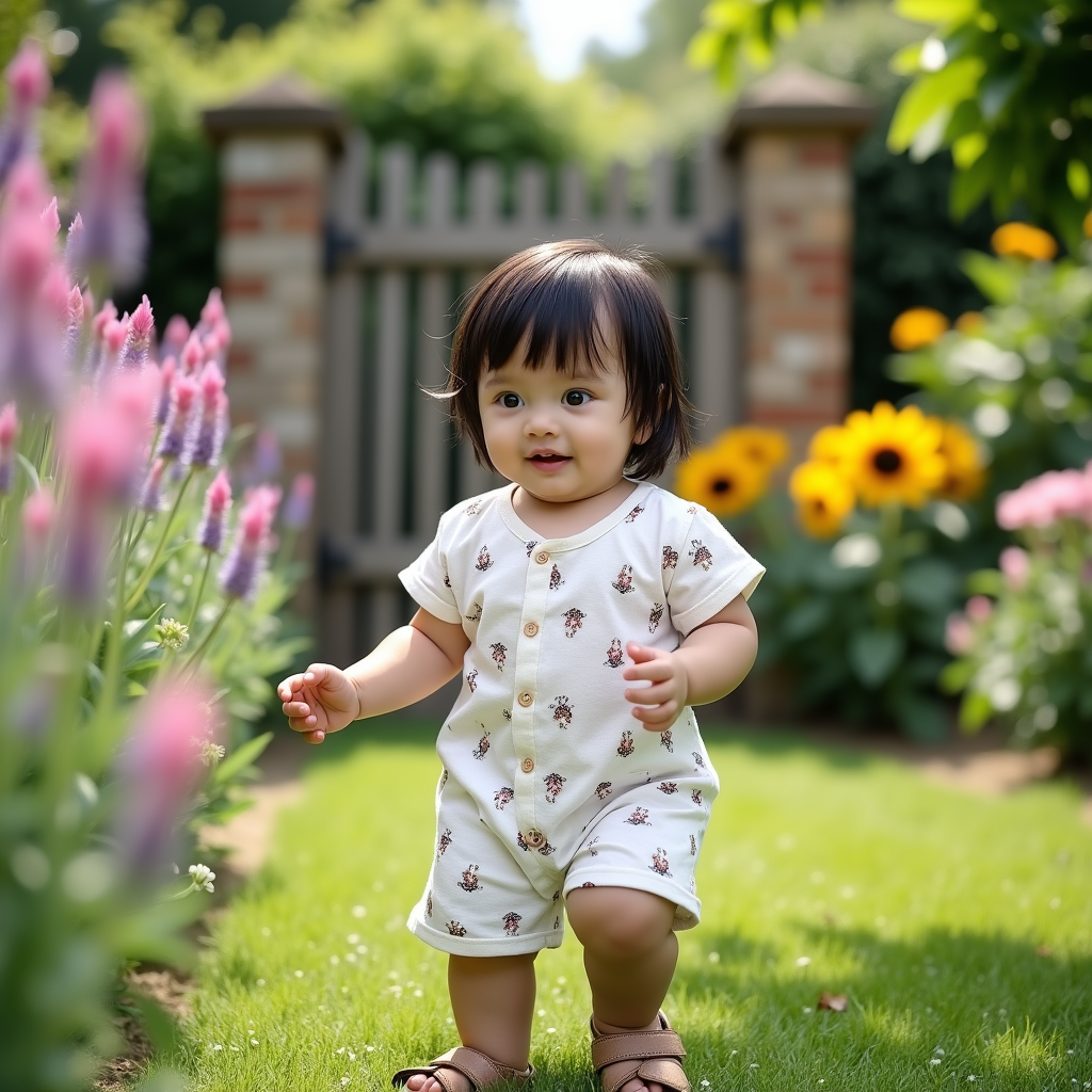 AI baby Garden portrait