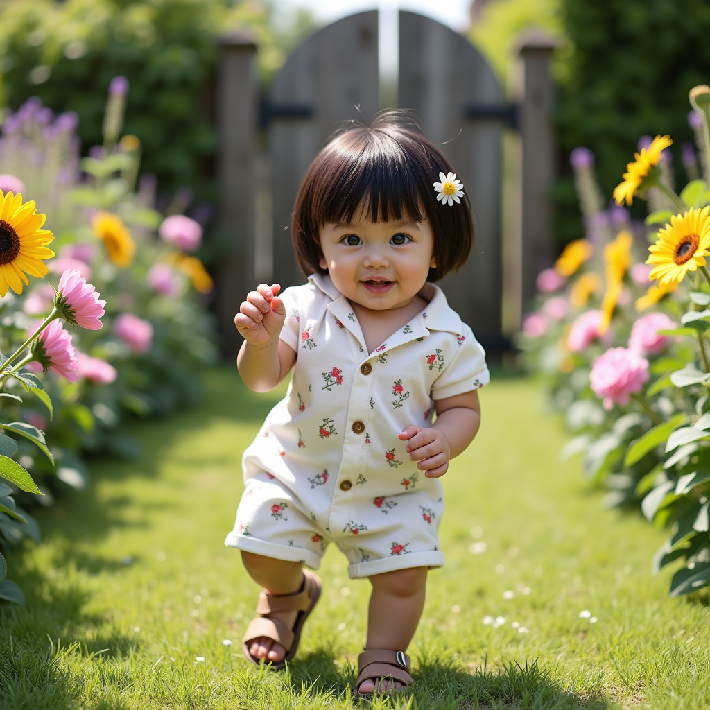 AI baby Garden portrait