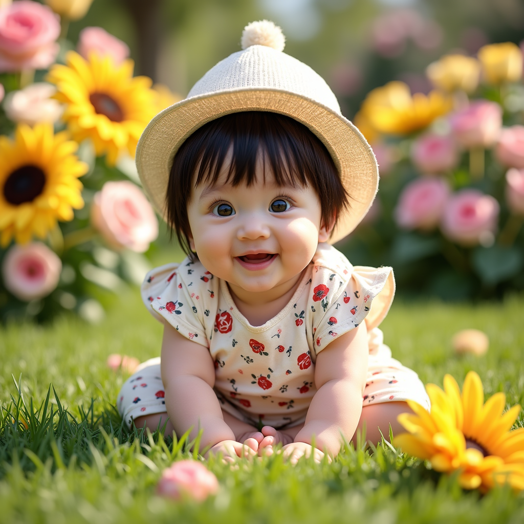 AI baby Garden portrait