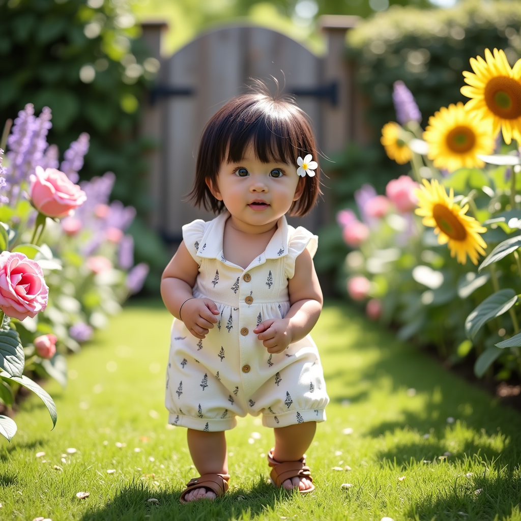 AI baby Garden portrait