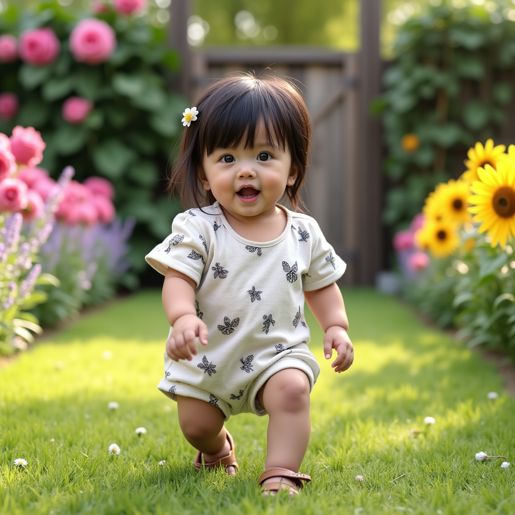 AI baby Garden portrait