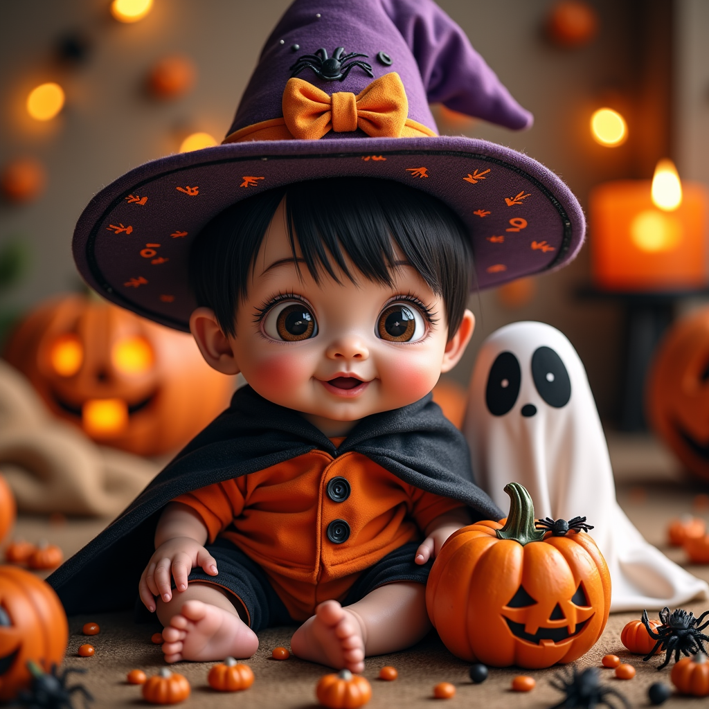 AI baby Halloween Pack portrait
