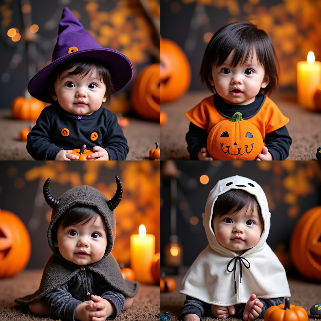 AI baby Halloween Pack portrait