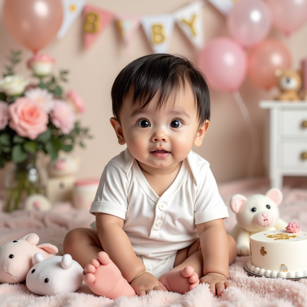 AI baby Baby Shower portrait