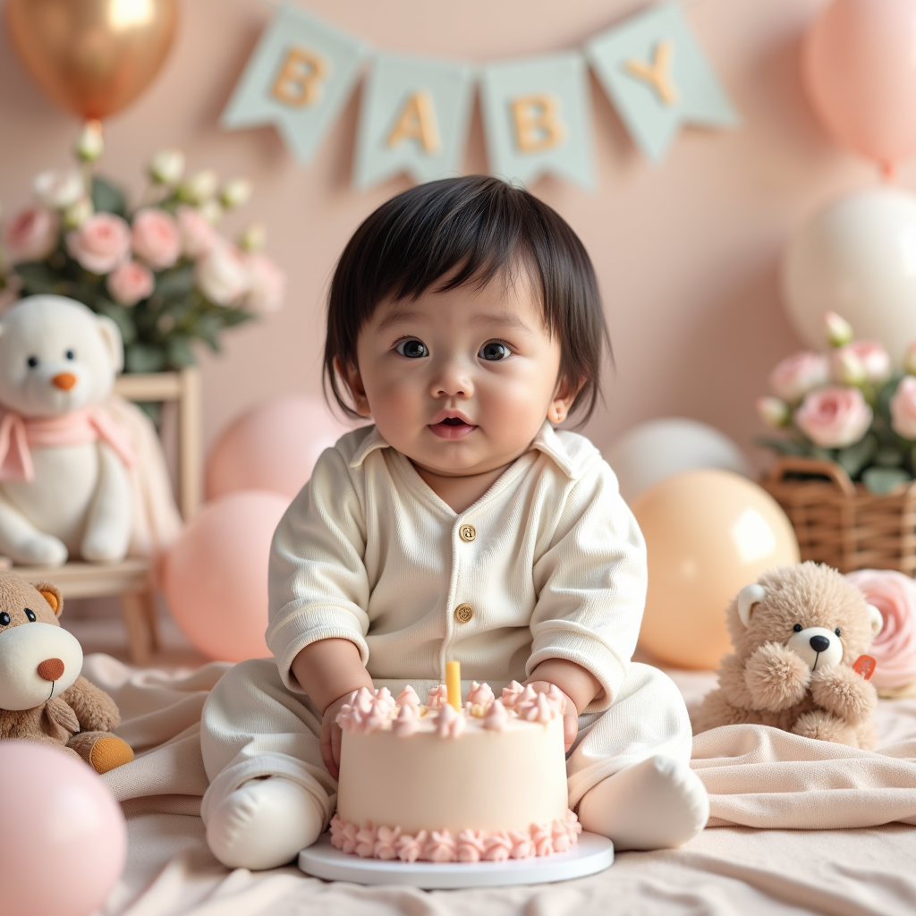 AI baby Baby Shower portrait