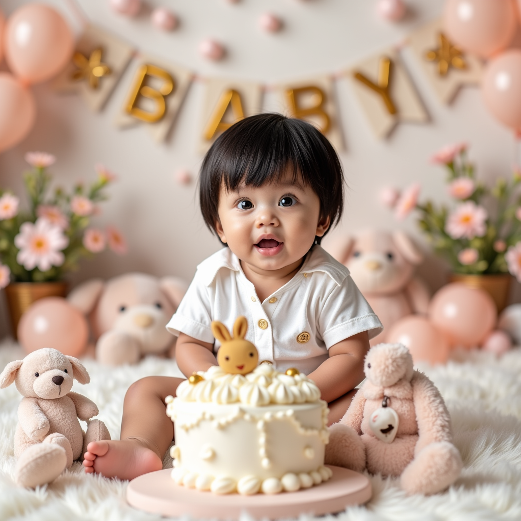 AI baby Baby Shower portrait