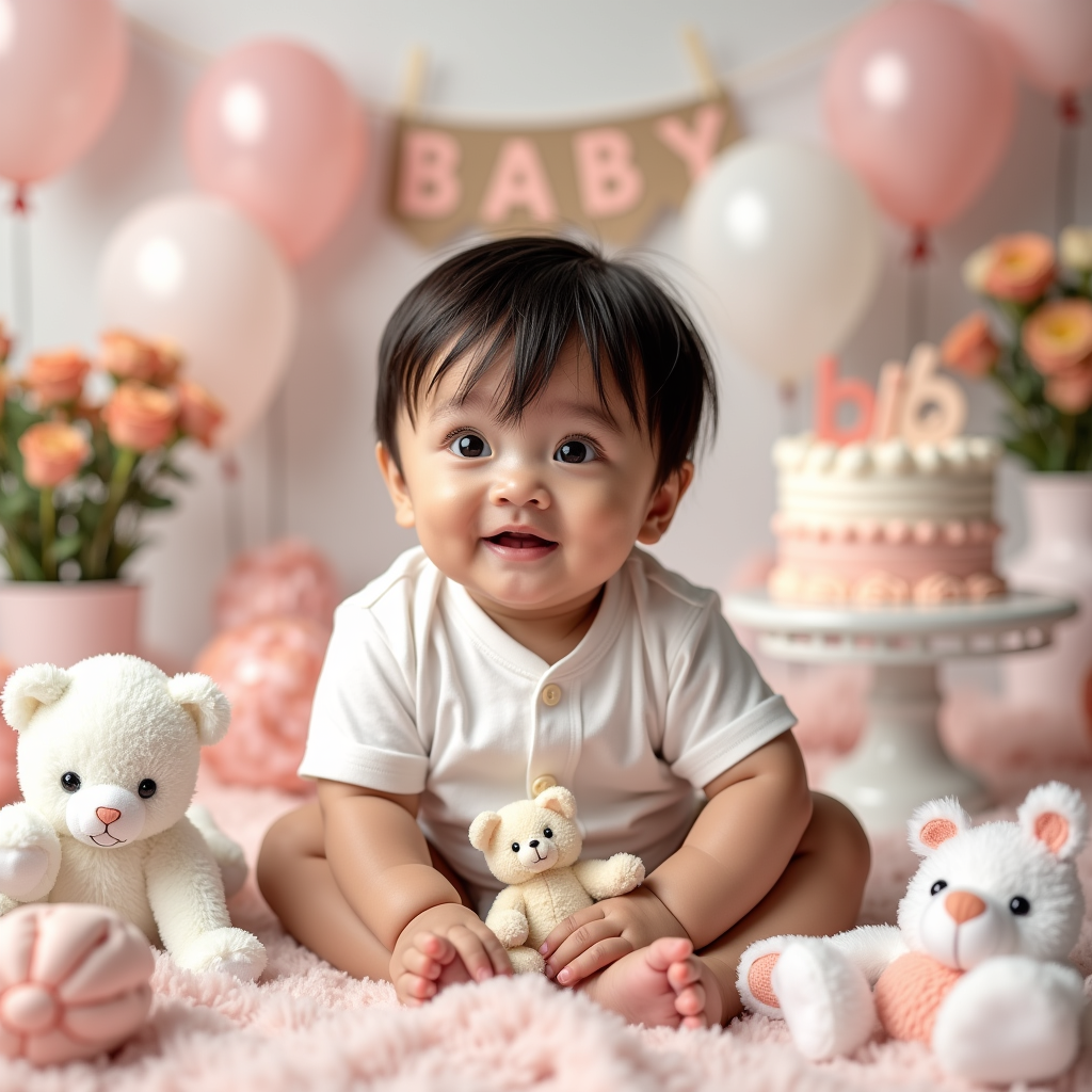 AI baby Baby Shower portrait