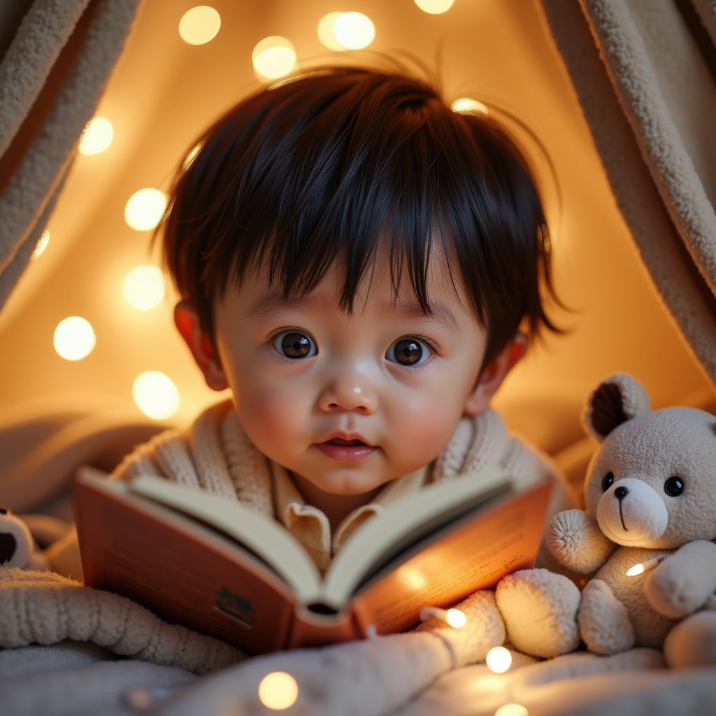 AI baby Reading Nook portrait