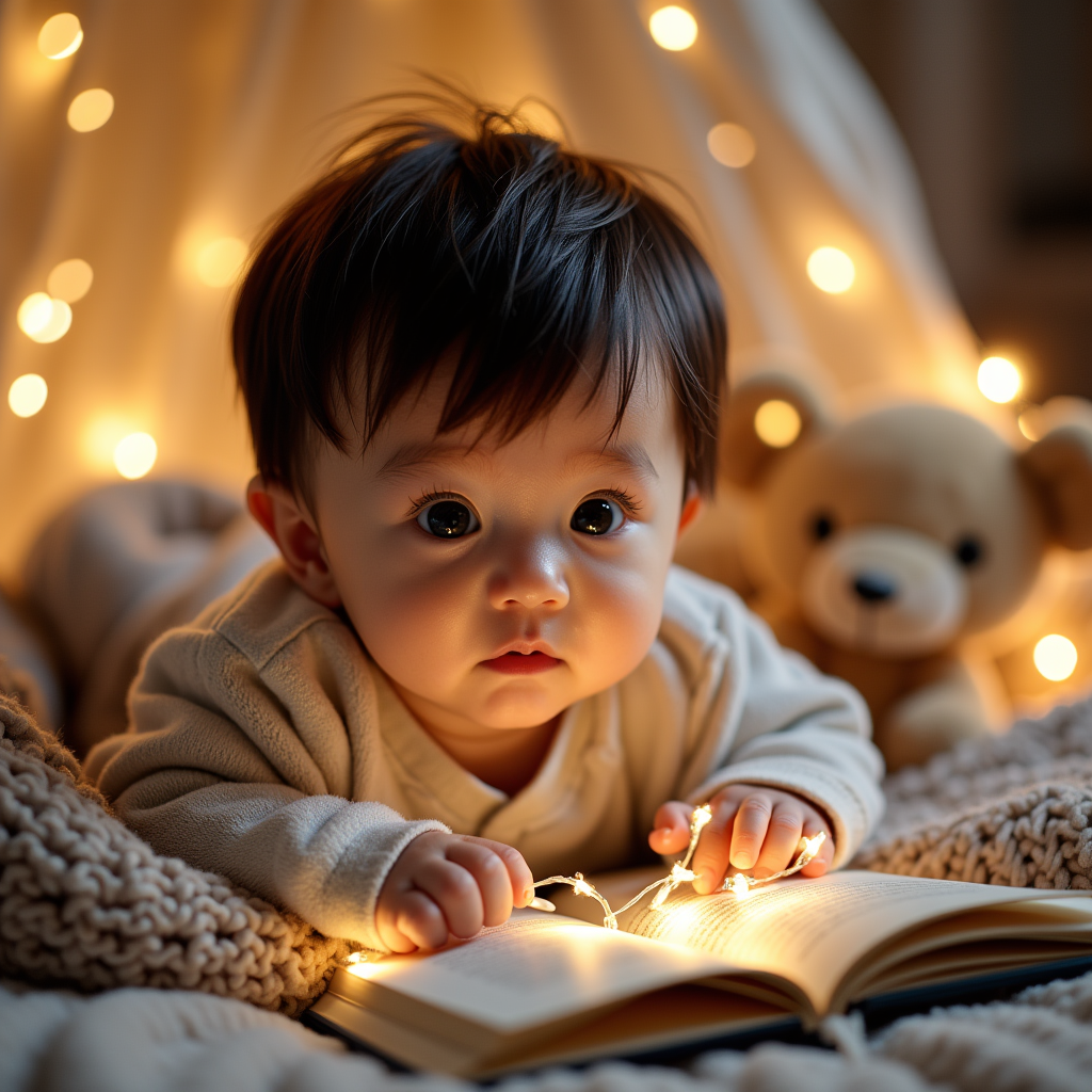 AI baby Reading Nook portrait