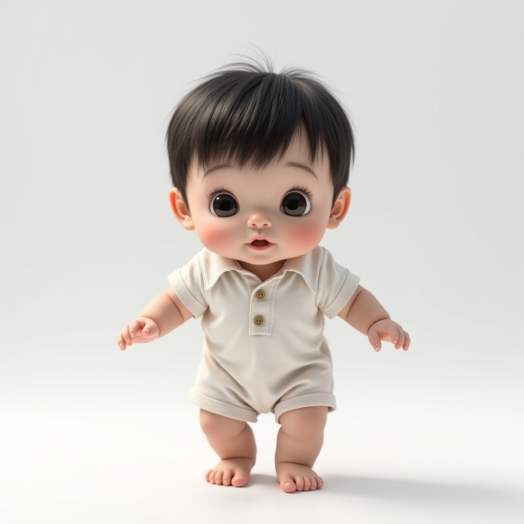 AI baby Studio White portrait