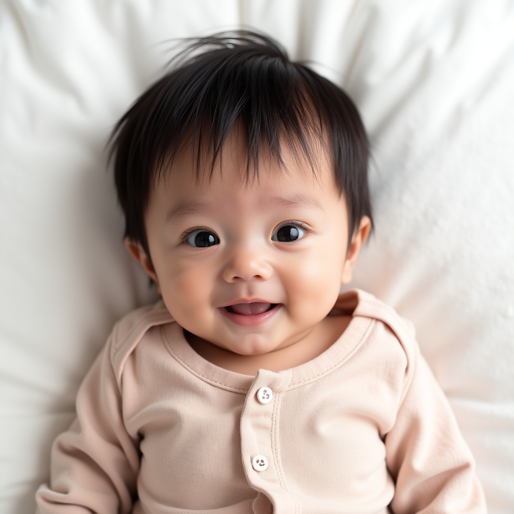 AI baby Studio White portrait
