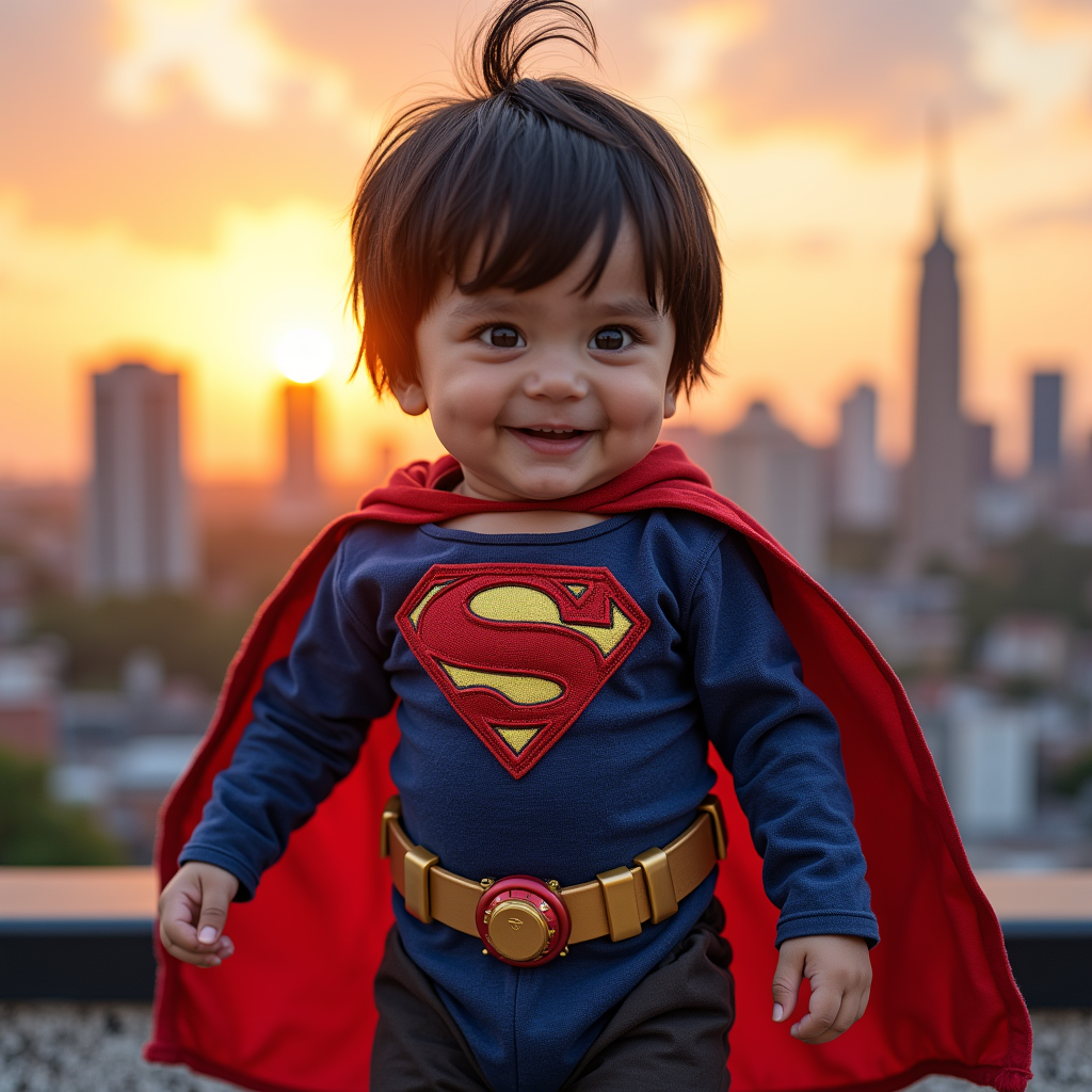 AI baby Superhero portrait