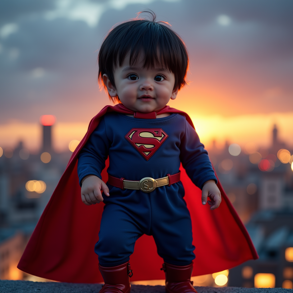 AI baby Superhero portrait