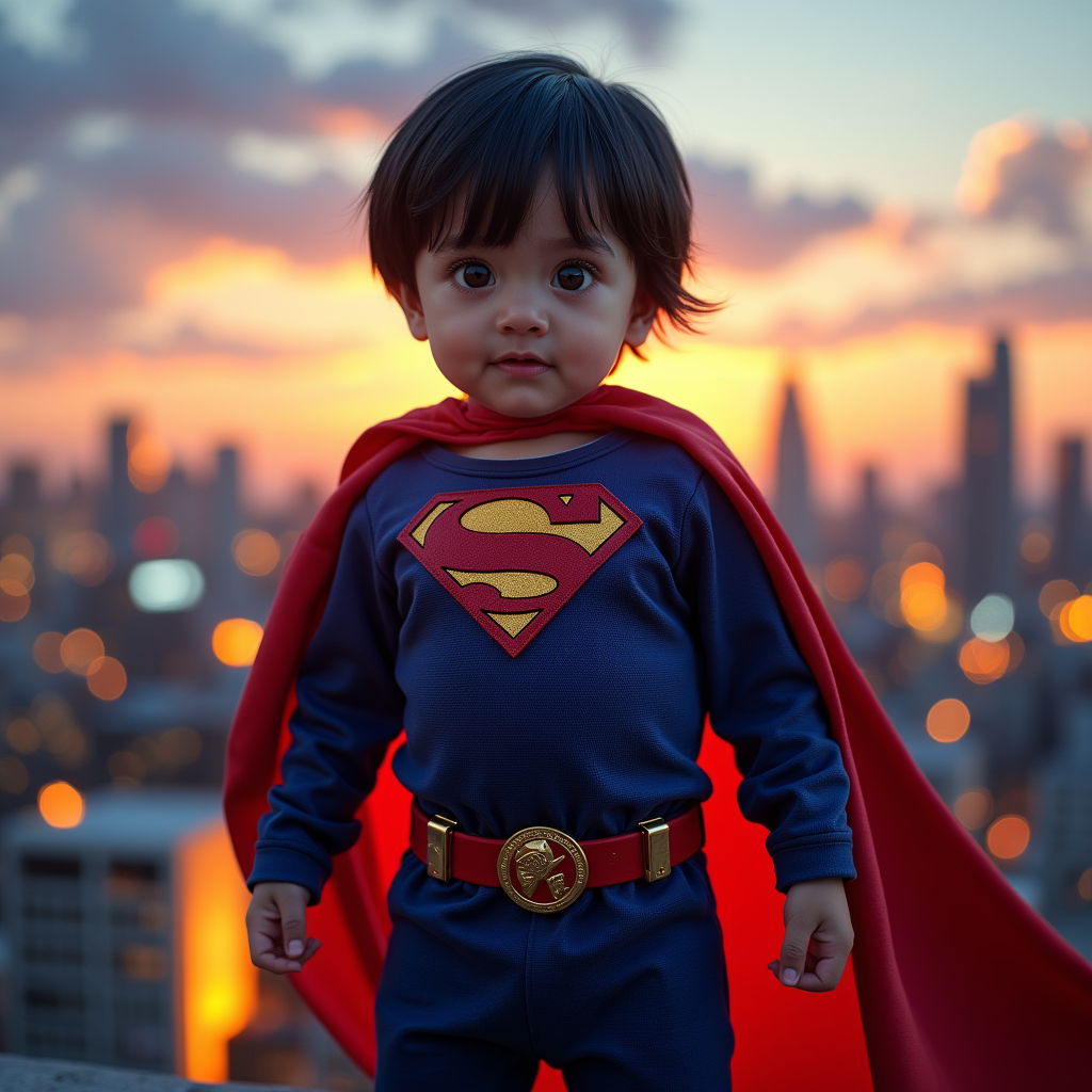 AI baby Superhero portrait