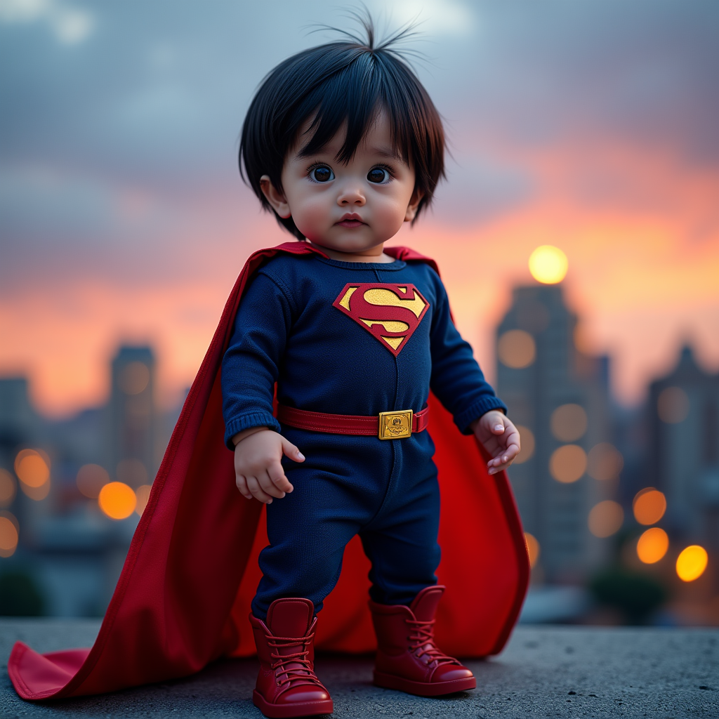 AI baby Superhero portrait