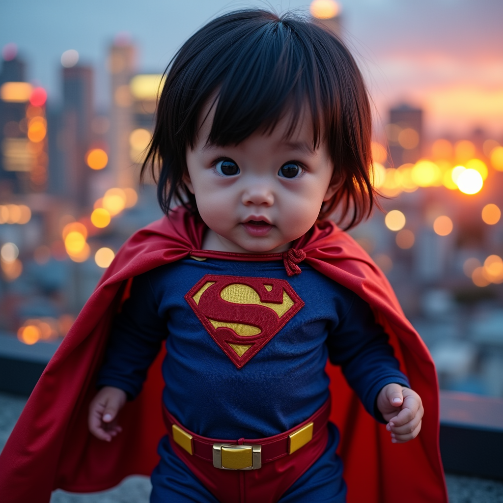 AI baby Superhero portrait