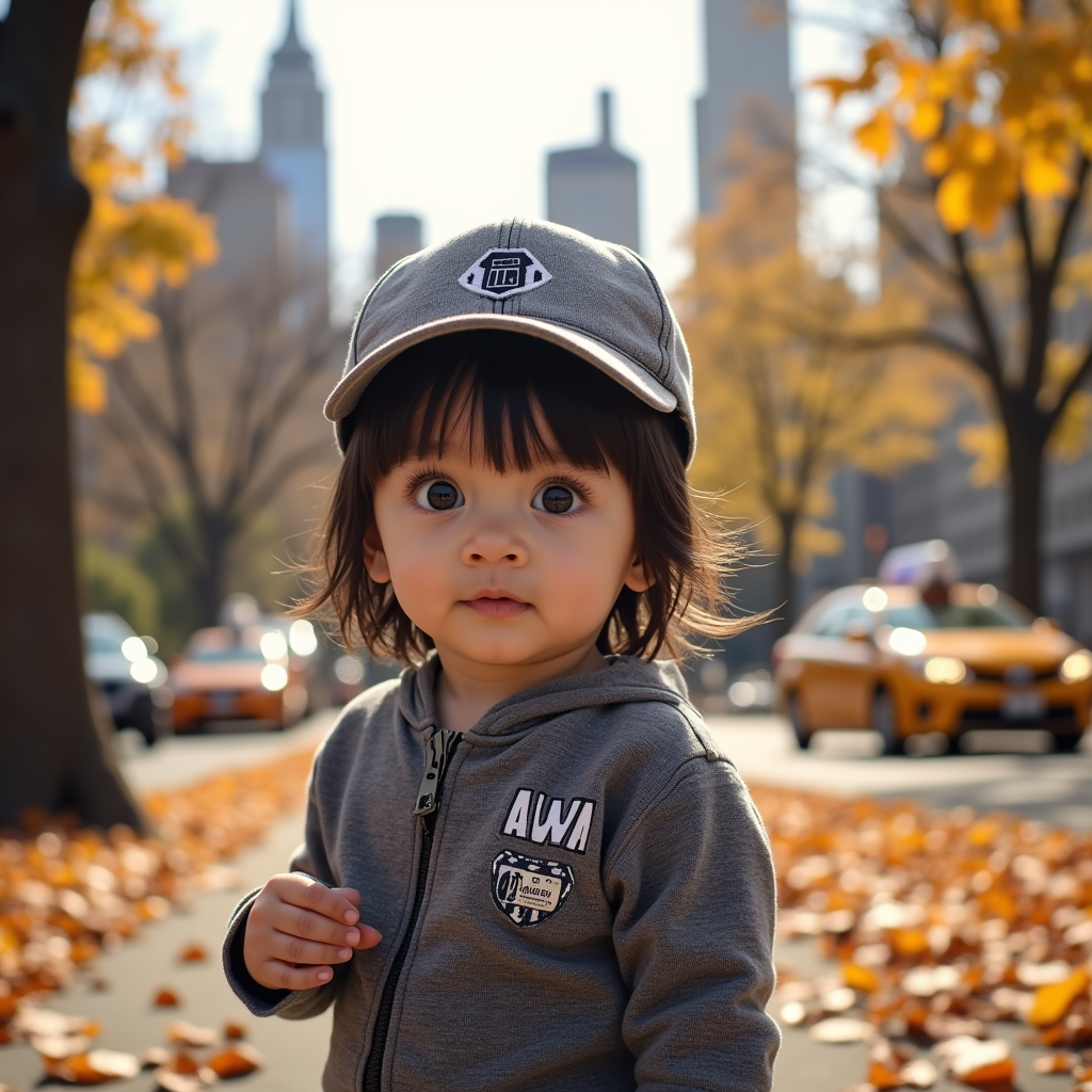 AI baby New York City portrait