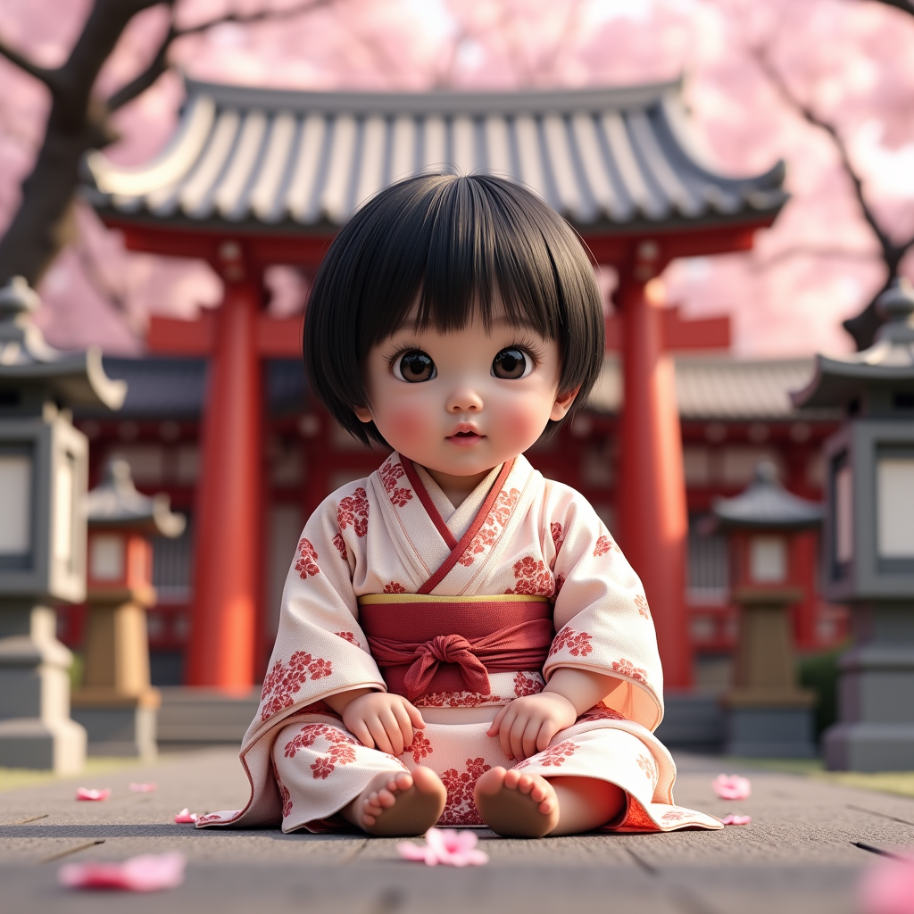AI baby Tokyo portrait
