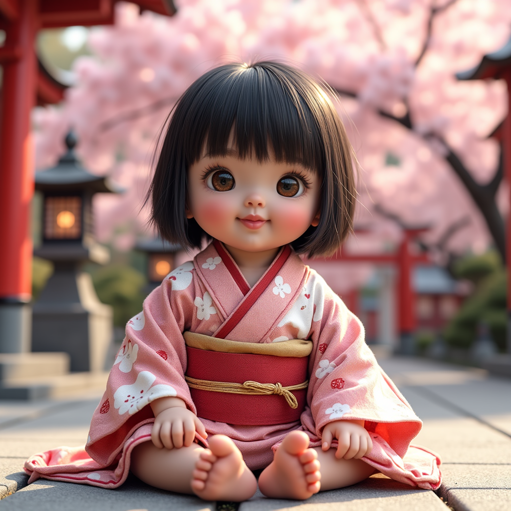 AI baby Tokyo portrait