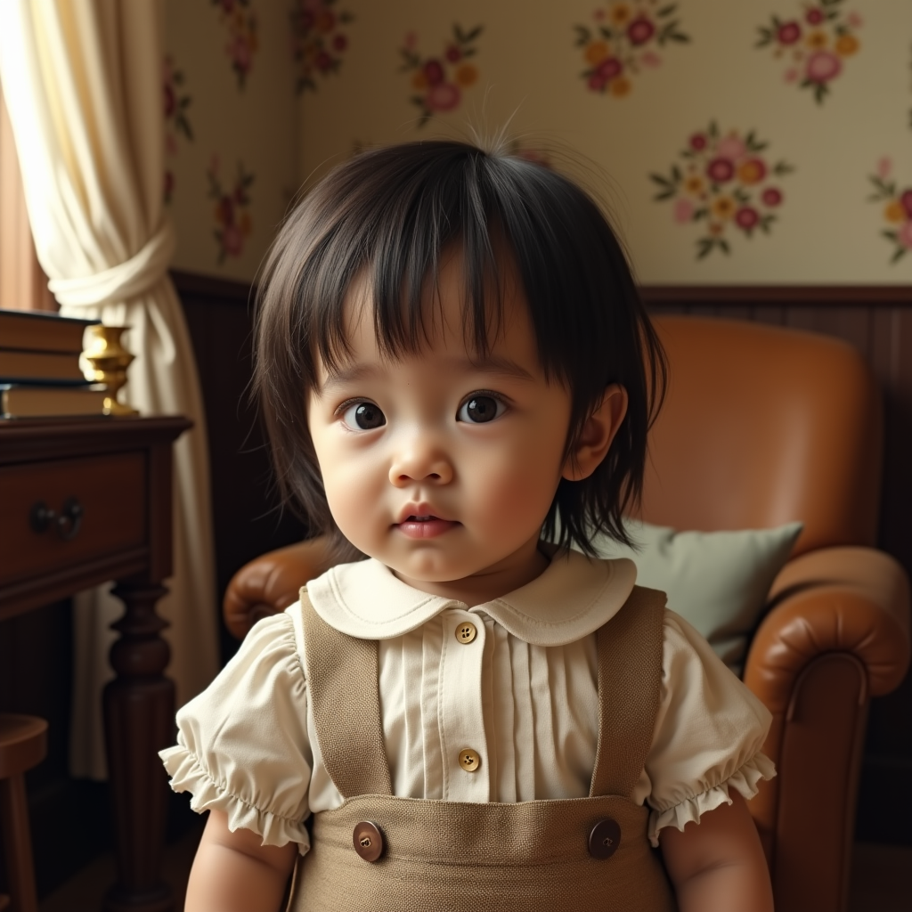 AI baby Vintage portrait