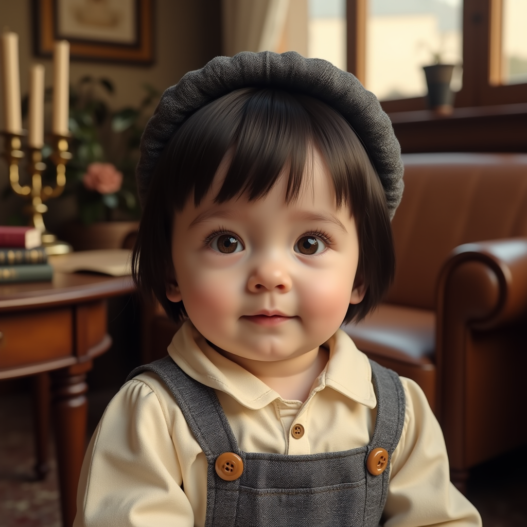 AI baby Vintage portrait