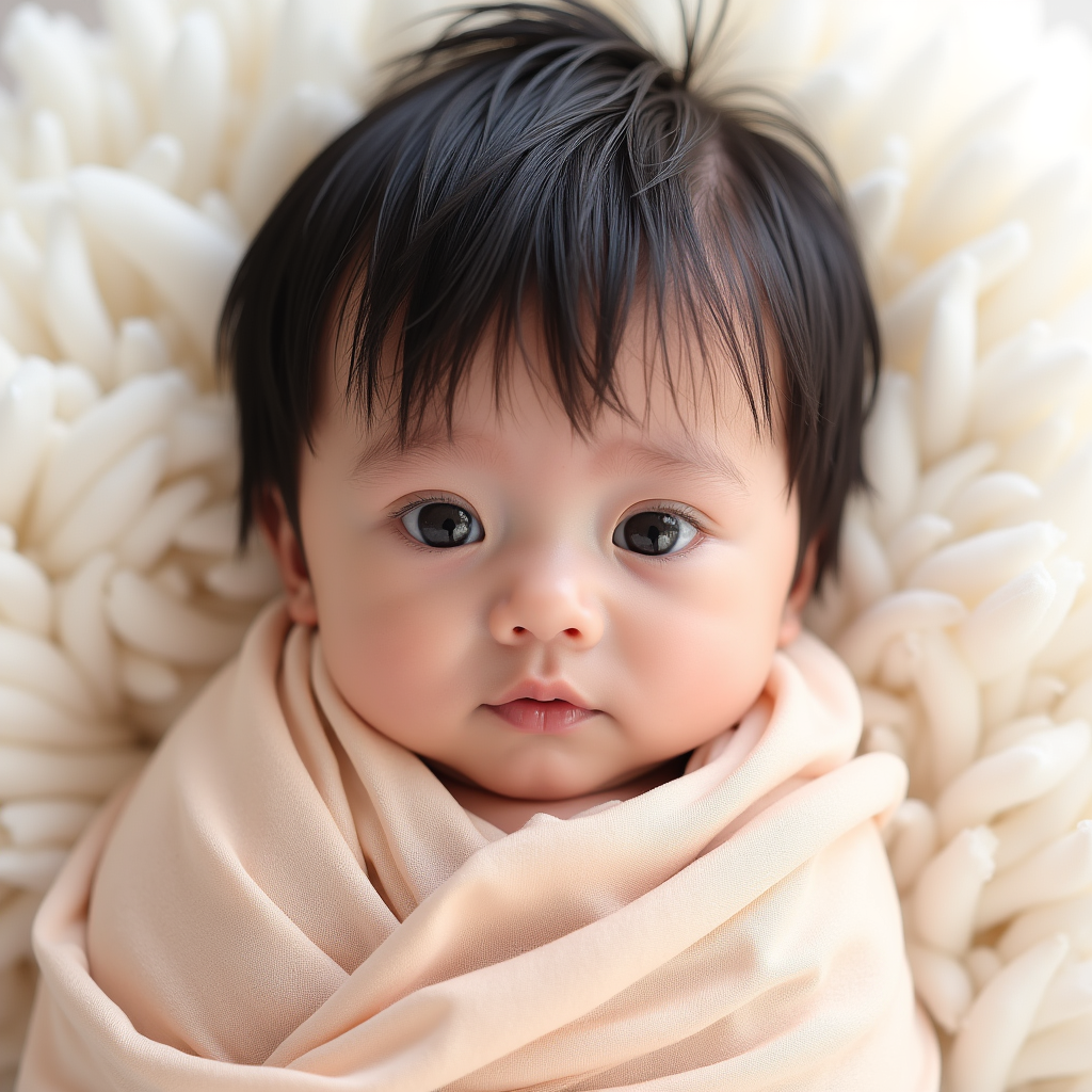 AI baby Watercolor Painting portrait