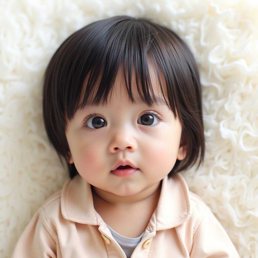 AI baby Watercolor Painting portrait