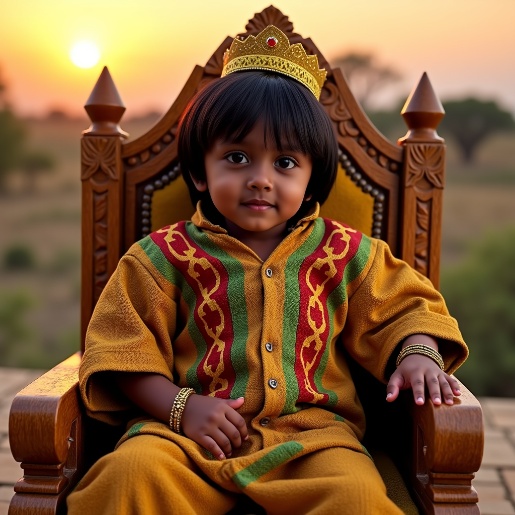 AI baby African Royal portrait