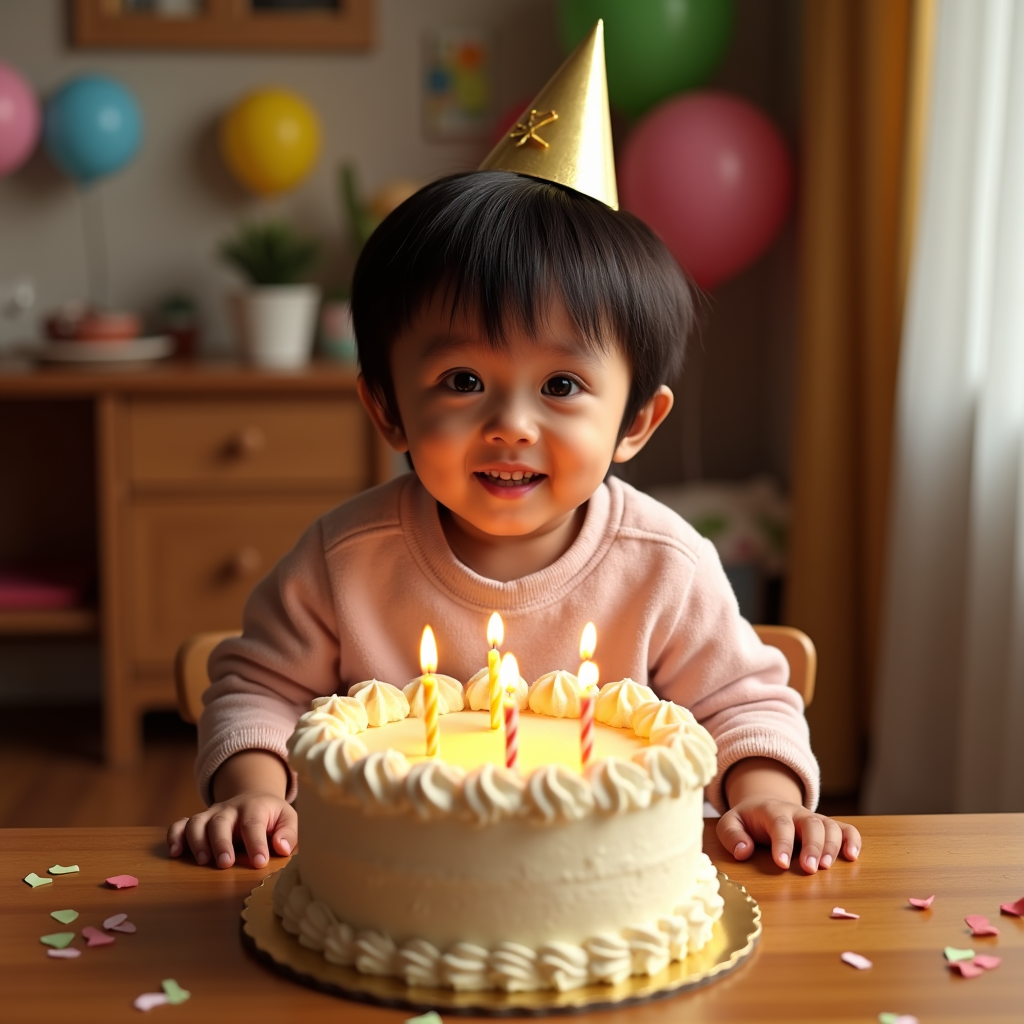 AI baby Birthday portrait
