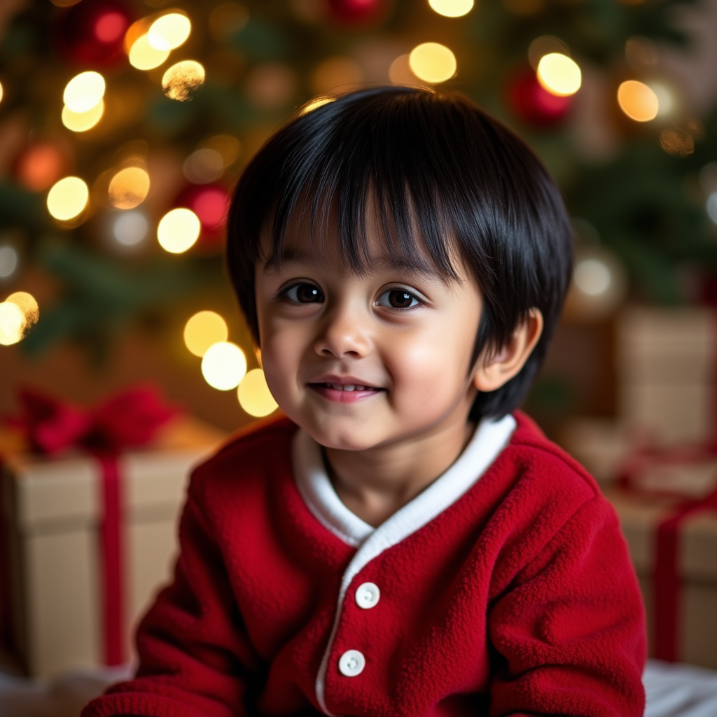 AI baby Christmas portrait