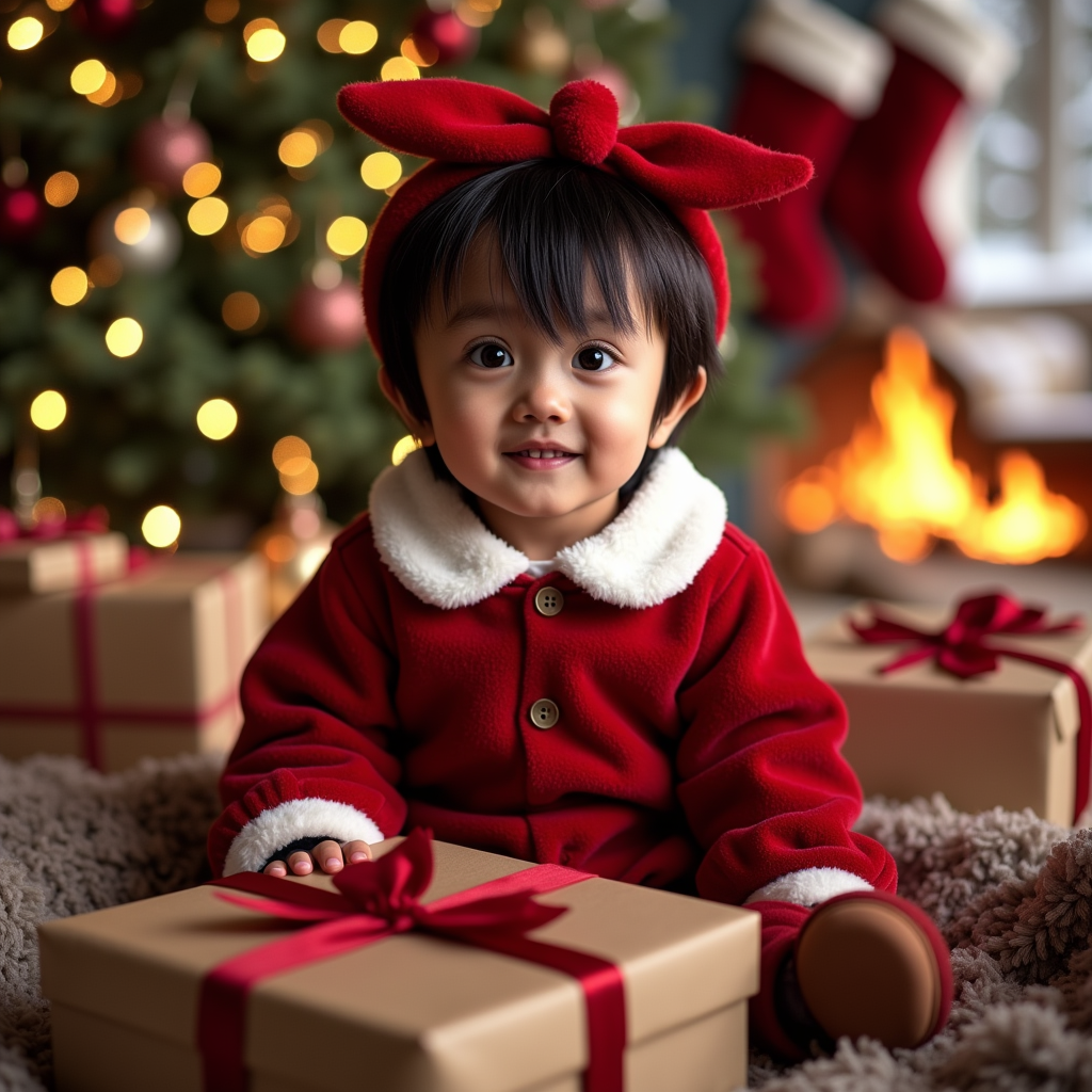 AI baby Christmas Pack portrait
