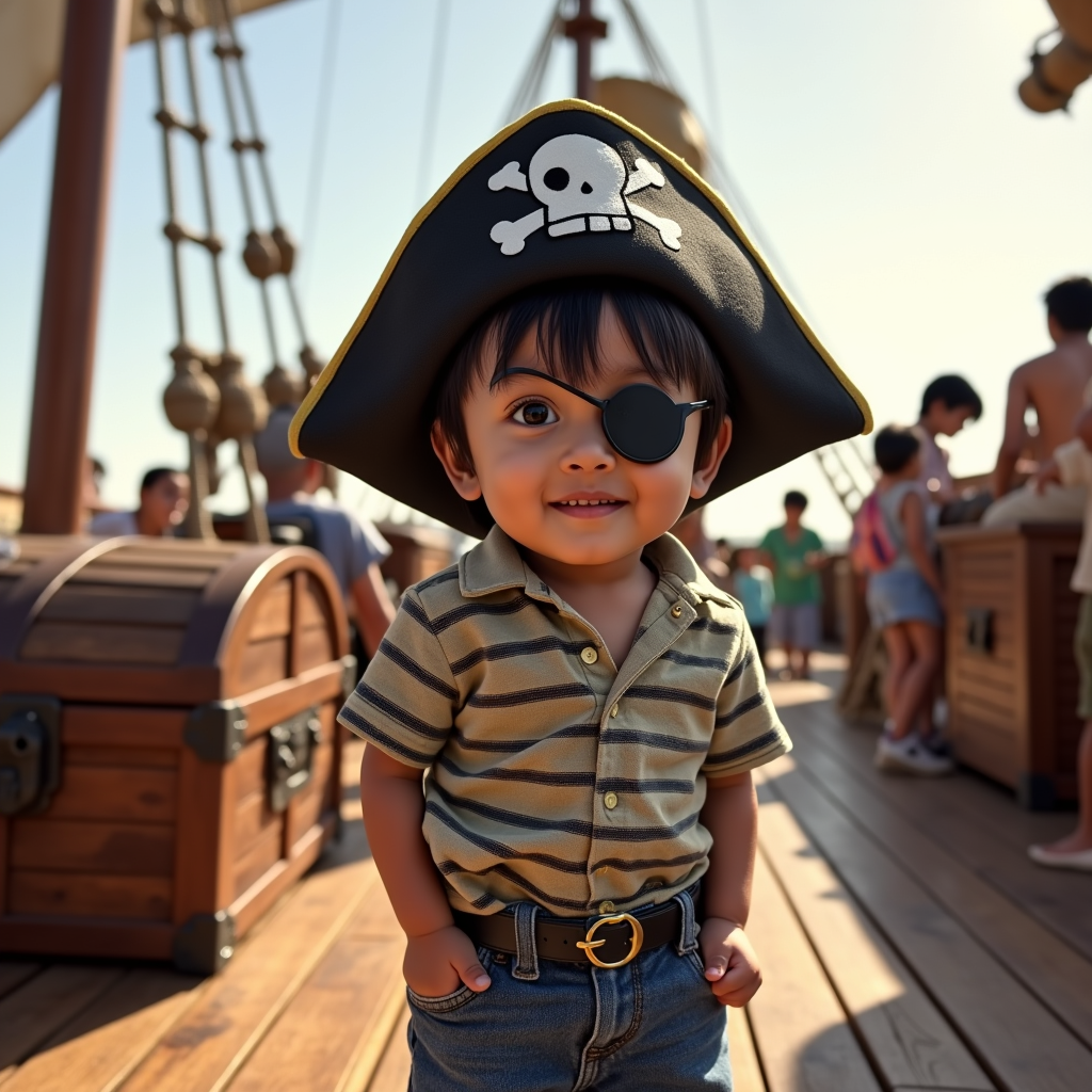 AI baby Pirate portrait