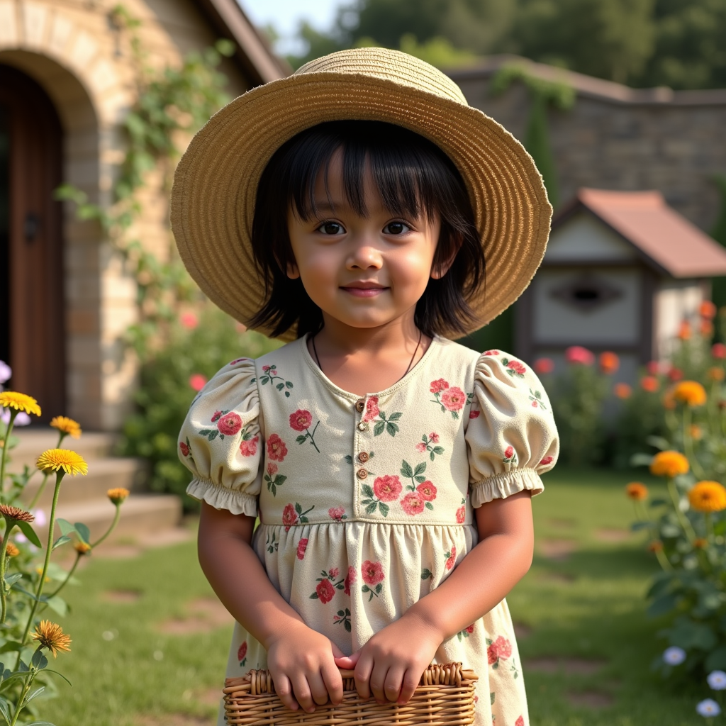 AI baby Cottagecore portrait