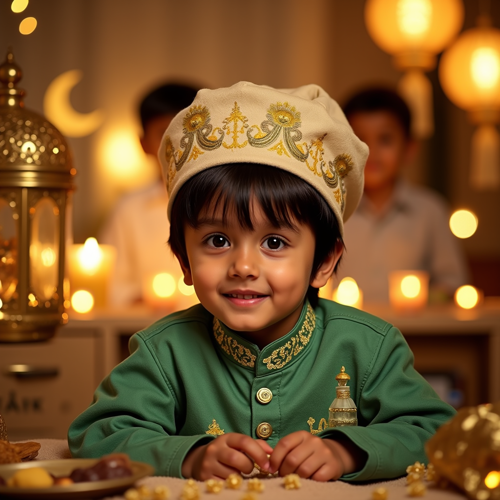 AI baby Eid Mubarak portrait