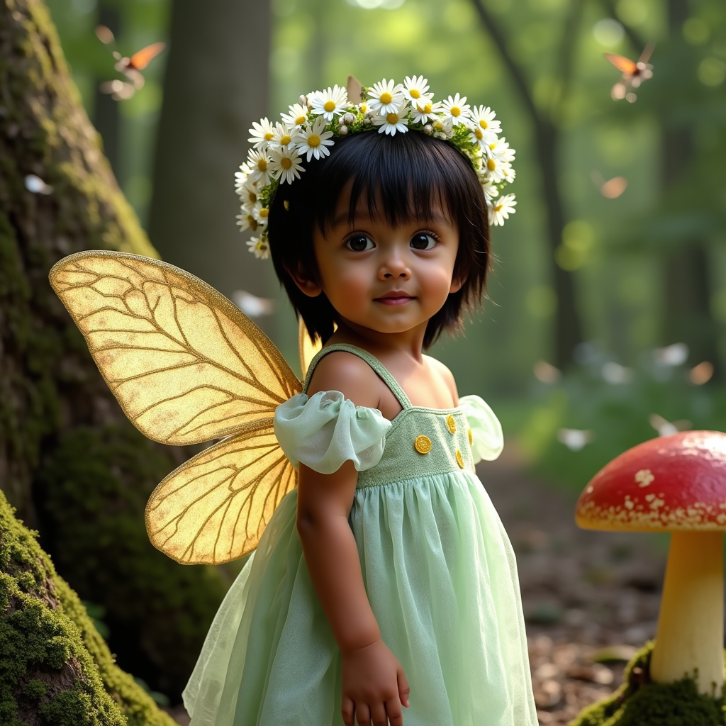 AI baby Forest Fairy portrait