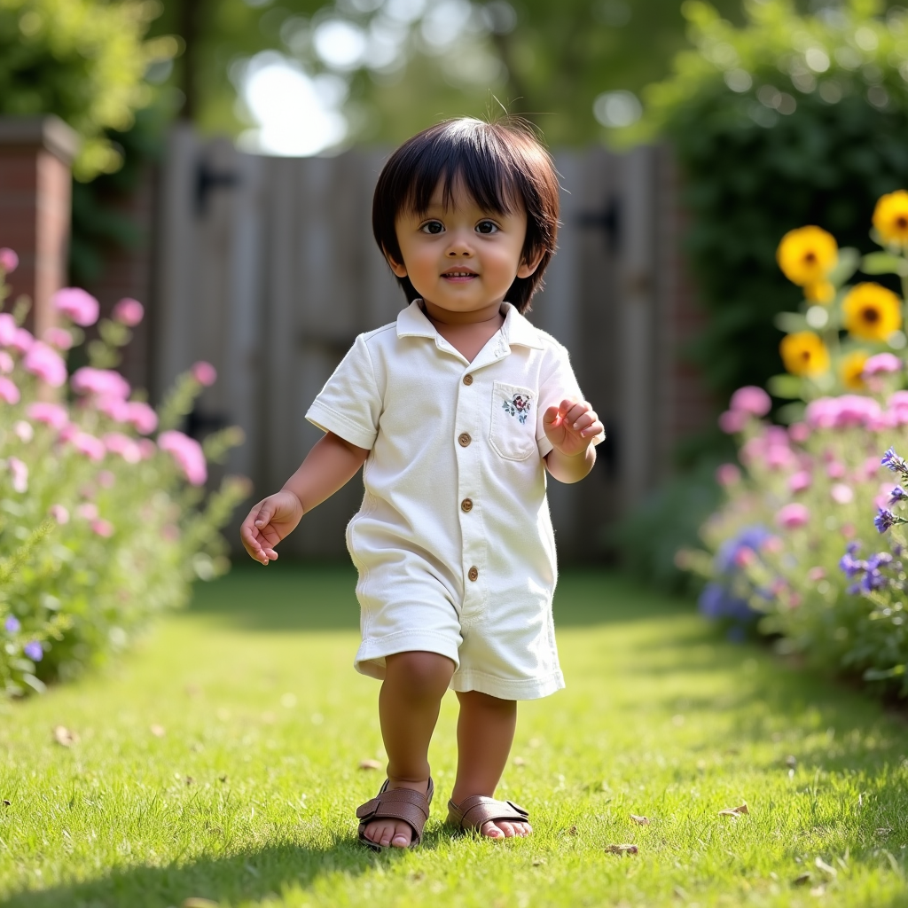 AI baby Garden portrait
