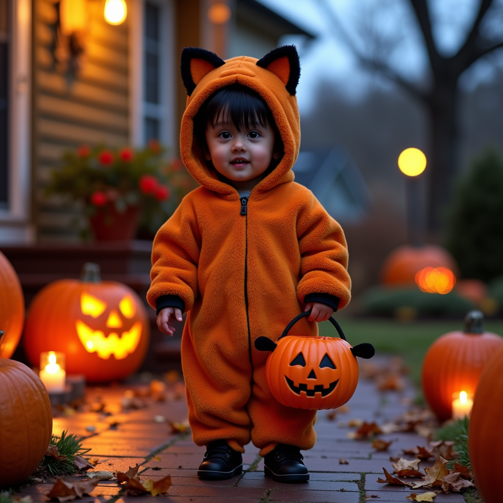 AI baby Halloween portrait