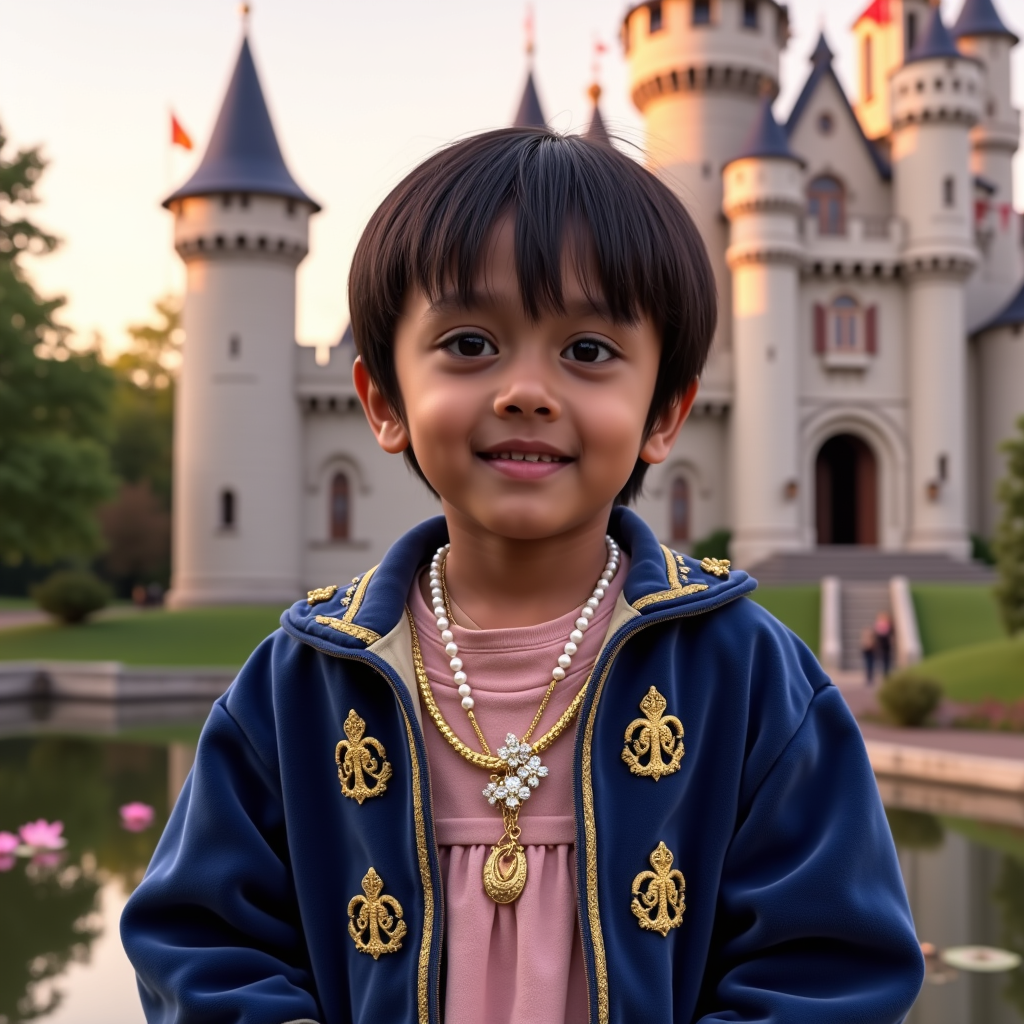 AI baby Magic Castle portrait