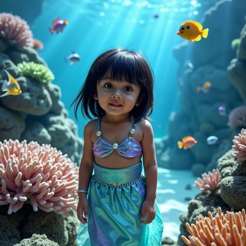 AI baby Mermaid portrait