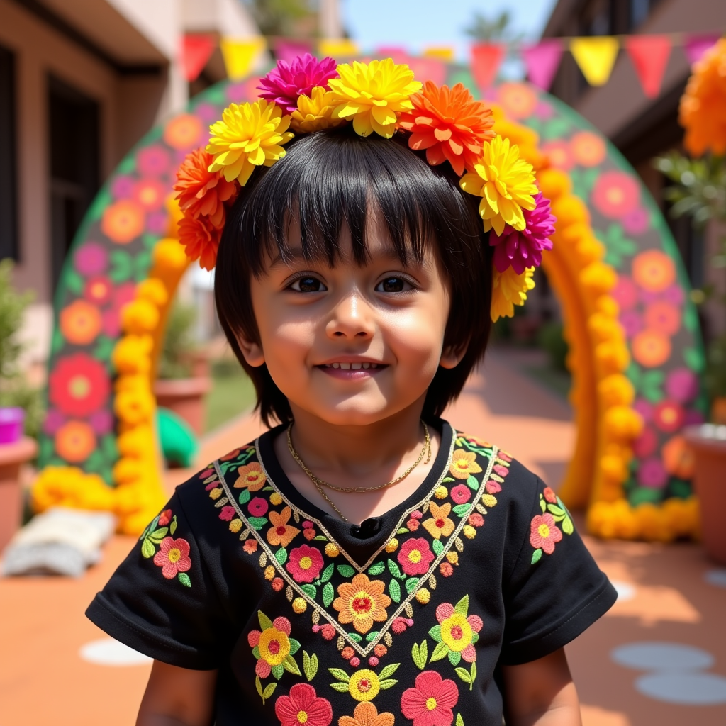 AI baby Mexican Fiesta portrait