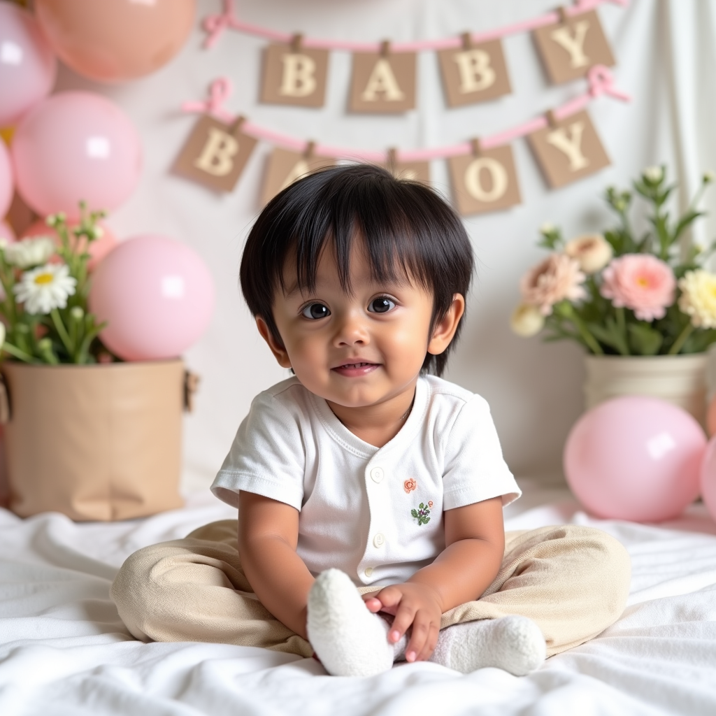 AI baby Baby Shower portrait