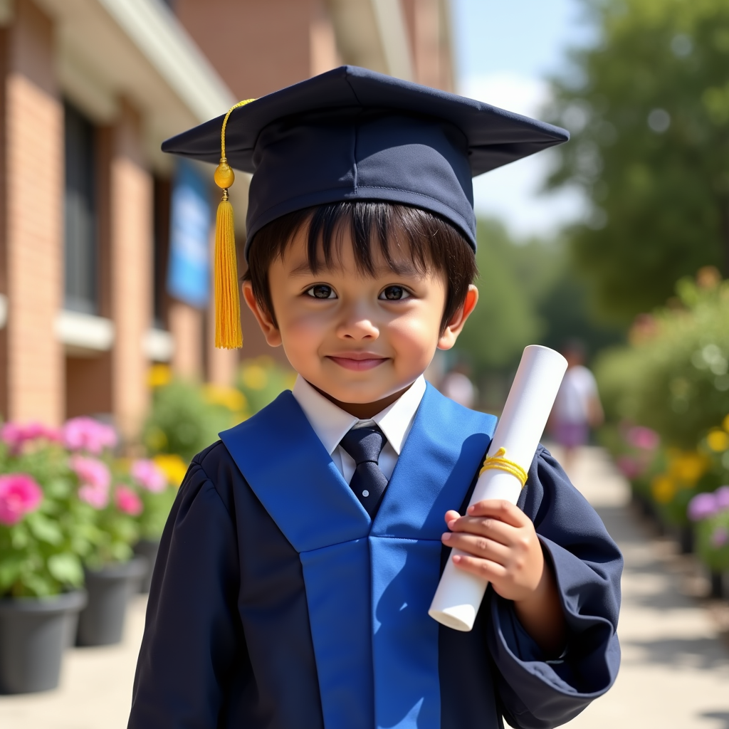 AI baby Preschool Graduation portrait