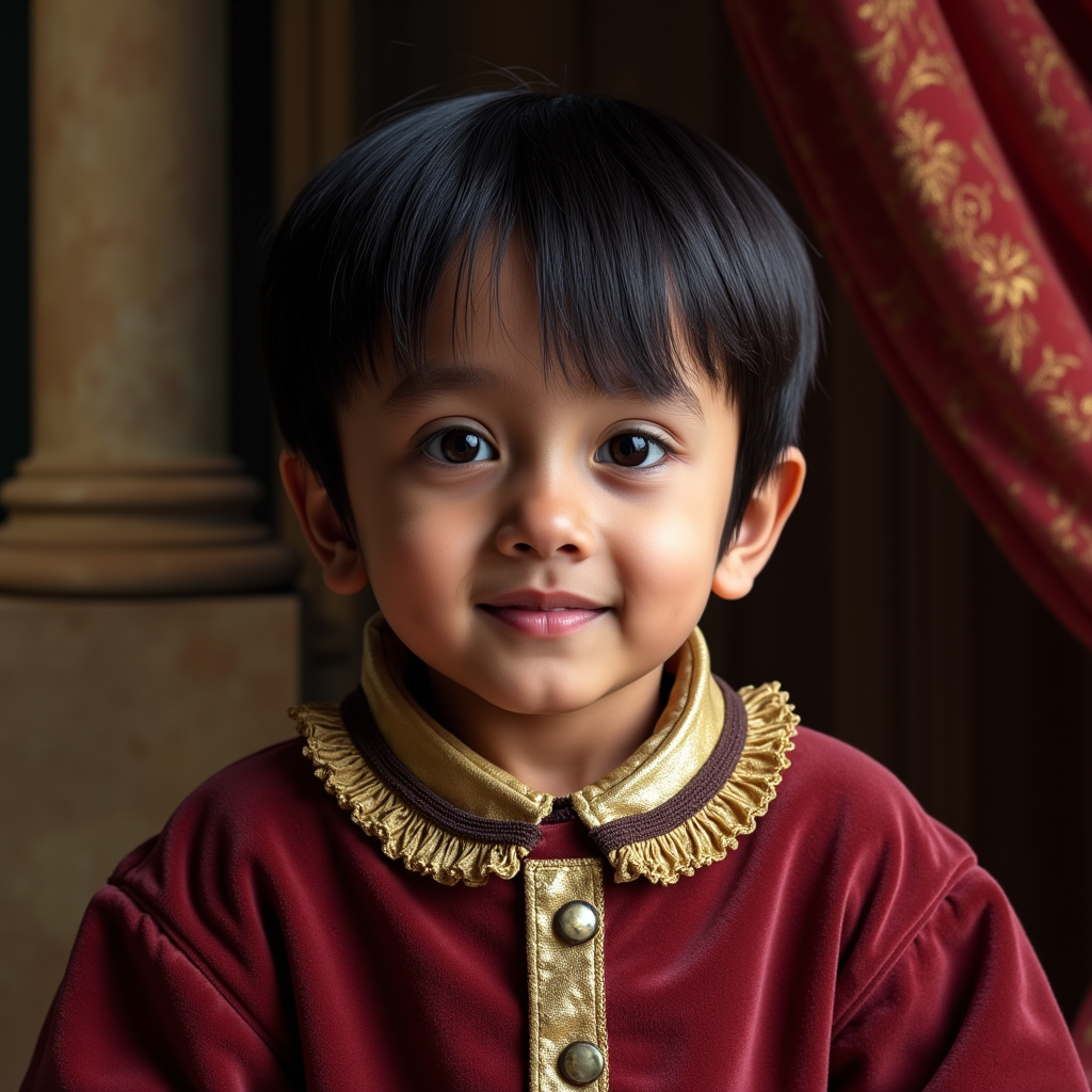 AI baby Oil Painting portrait