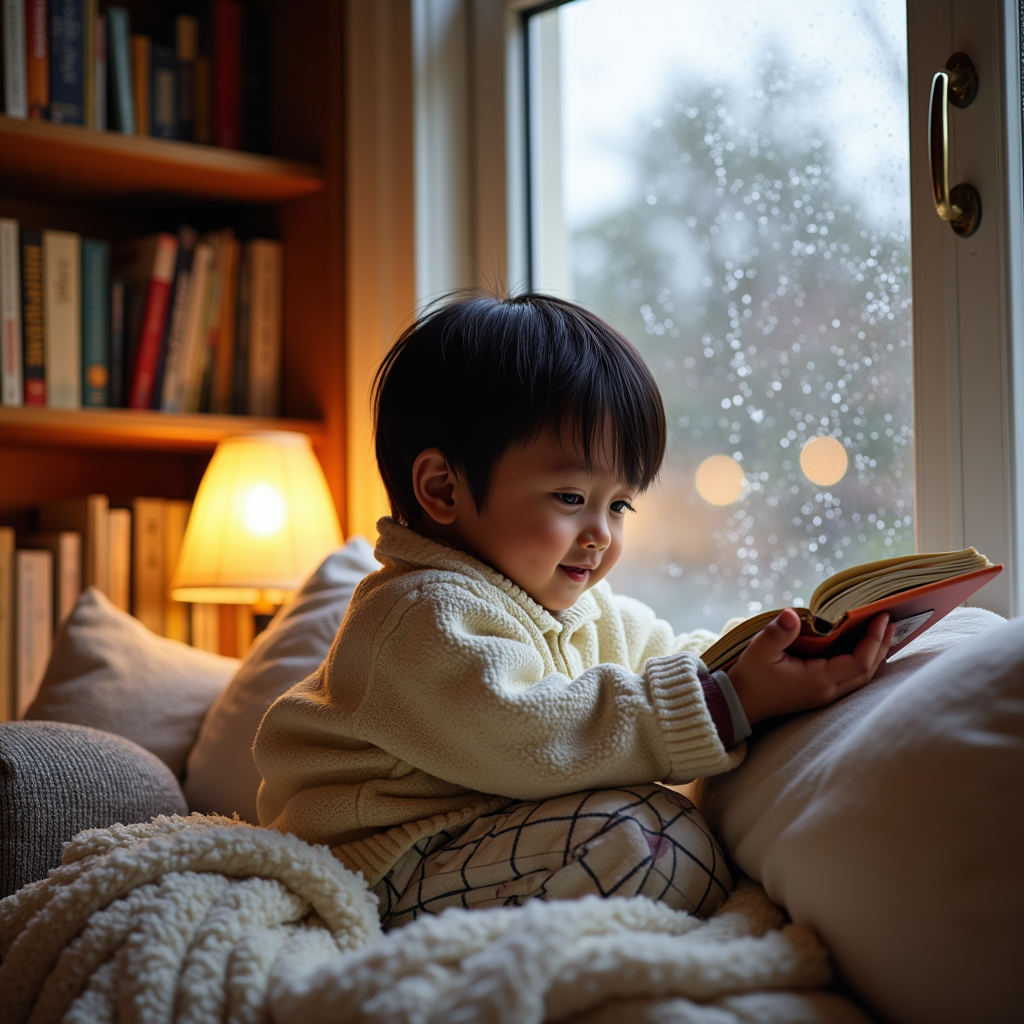 AI baby Reading Nook portrait
