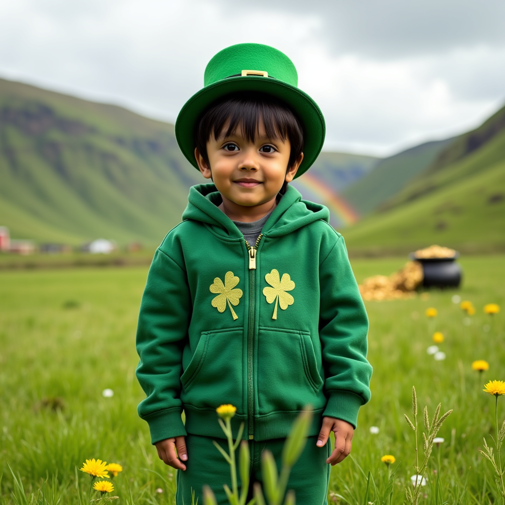 AI baby St. Patrick's Day portrait