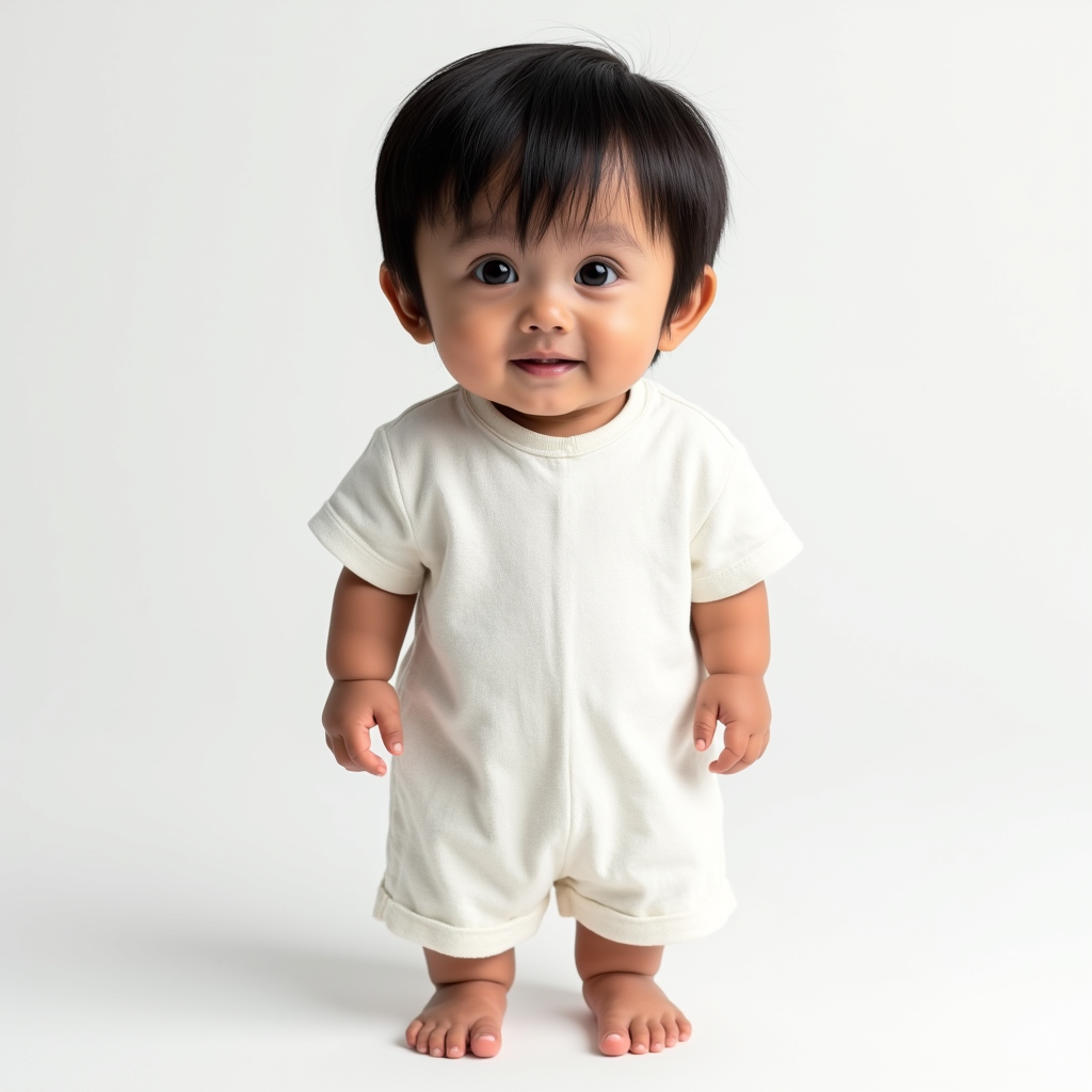AI baby Studio White portrait