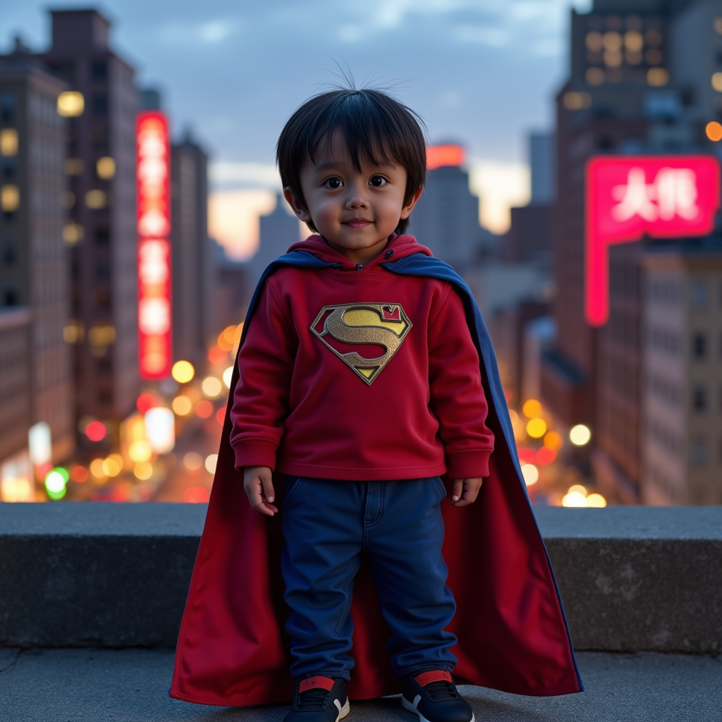 AI baby Superhero portrait