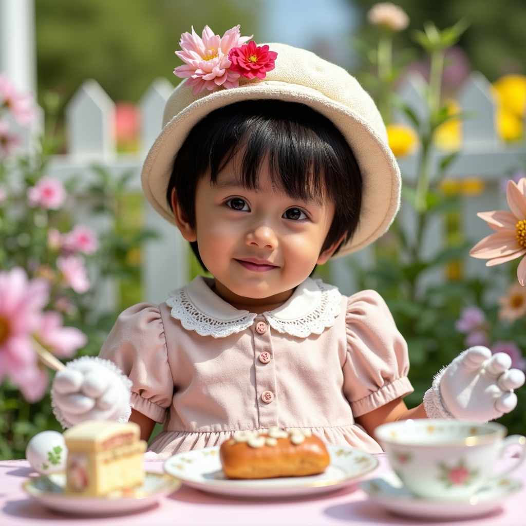 AI baby Tea Party portrait