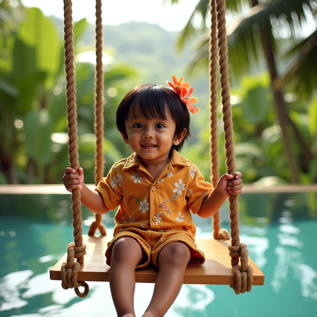 AI baby Bali portrait