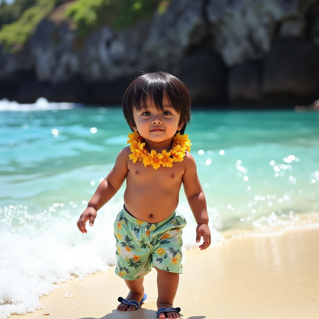 AI baby Hawaii portrait